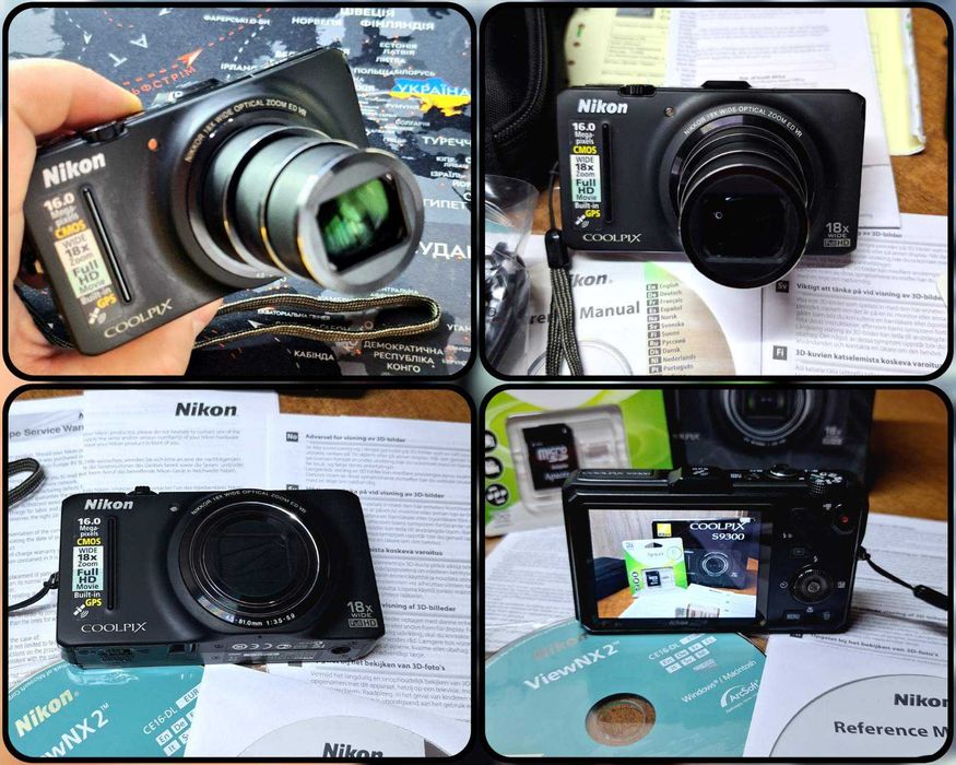 Nikon Coolpix S9300 Black 16 Мп / Зум: 18x(+4x) Матриця 1/2.3"