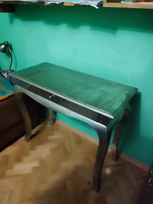 Toaletka/ konsola srebrna