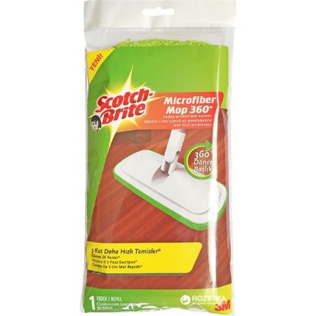 Змінний моп 3M для швабри Scotch-Brite 360° Зелена