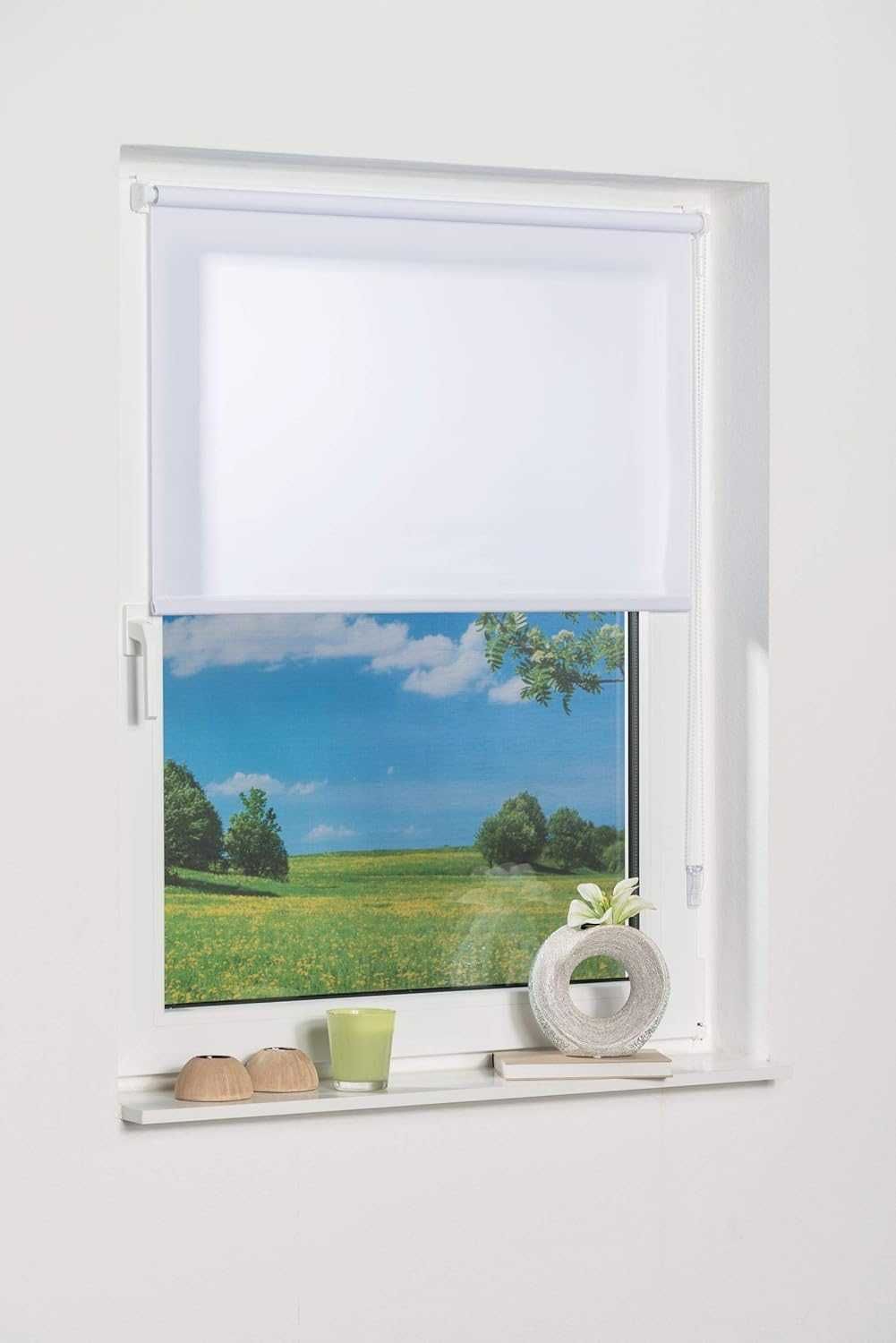 K-home Roleta biała zaciemniająca 50x150cm s363