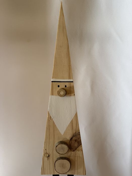 Drewniany Skrzat Świateczny - rękodzieło, drewniany, 94 cm