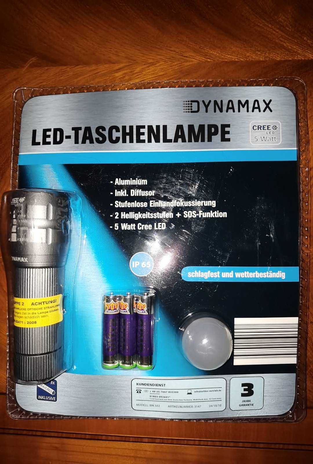 Lanterna LED, com estojo e fivela para cinto