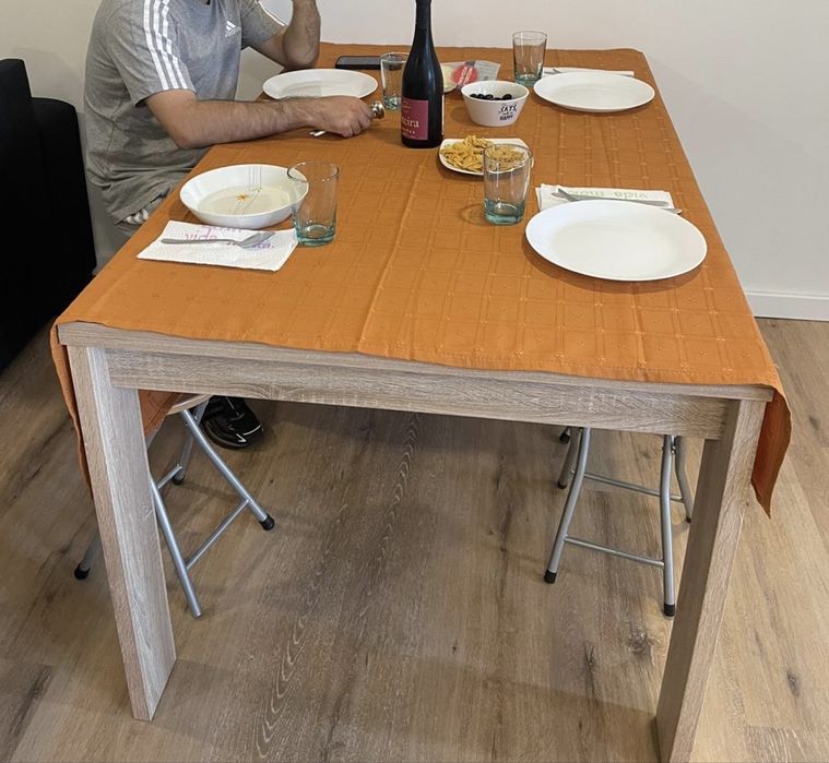 Mesa de carvalho extensível 140-230cm