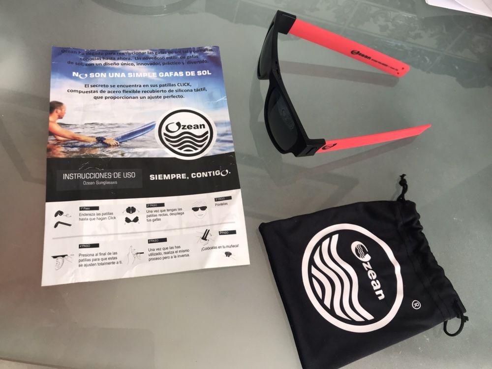 Oculos de Sol desportivos desdobráveis para surf, corrida