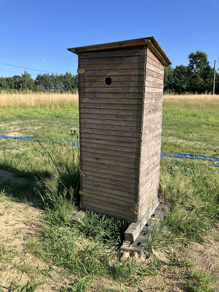 Wychodek drewniany toaleta przenośna budowa WC