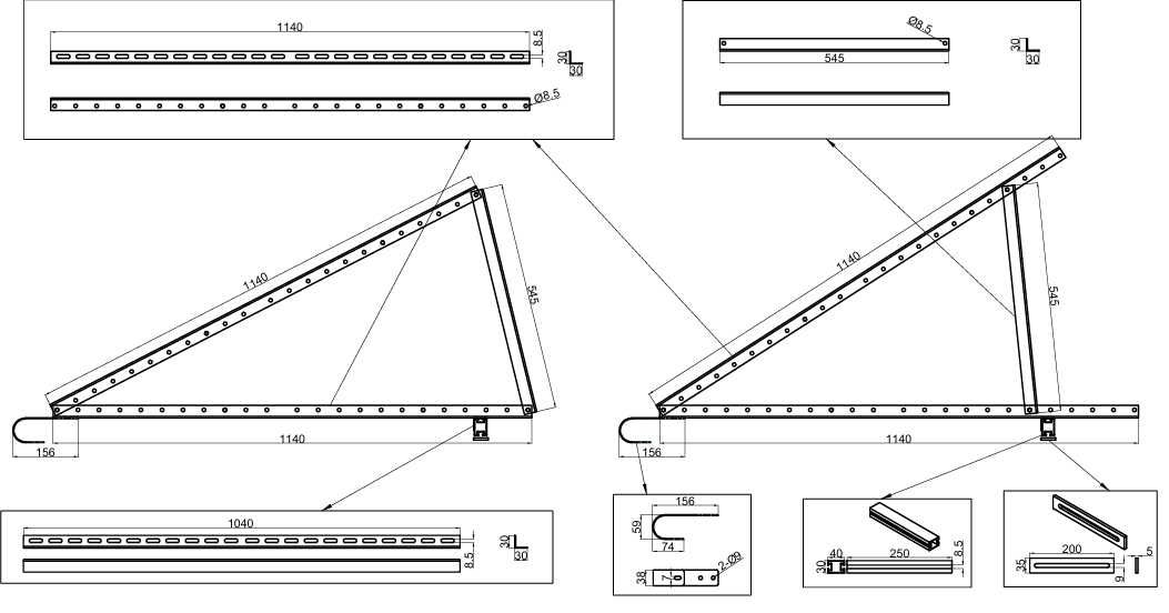 Aluminiowa konstrukcja na system balkonowy fotowoltaika balkonowa