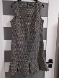 Sukienka XL,kolor czarno-kremowy w gwiazdki błyszczące