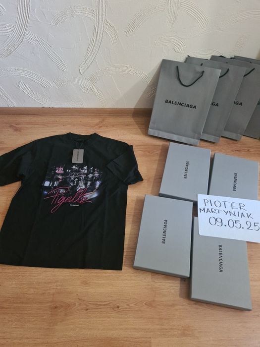 Koszulka balenciaga, pudełko, torba