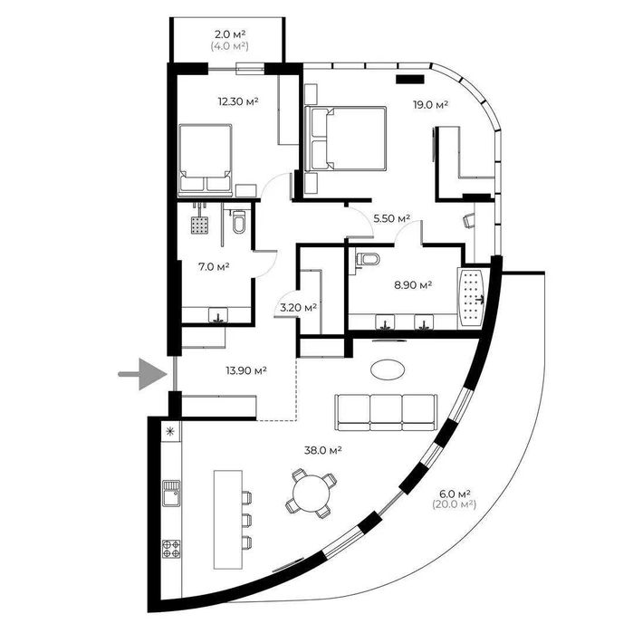 Подаж 3 кімнатної квартири. Ужгород.