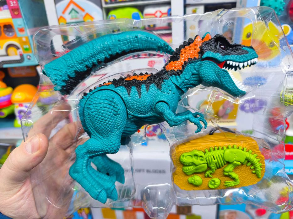 Дитяча іграшка динозавр на пульті радіокерування Lang Yarns пускає дим