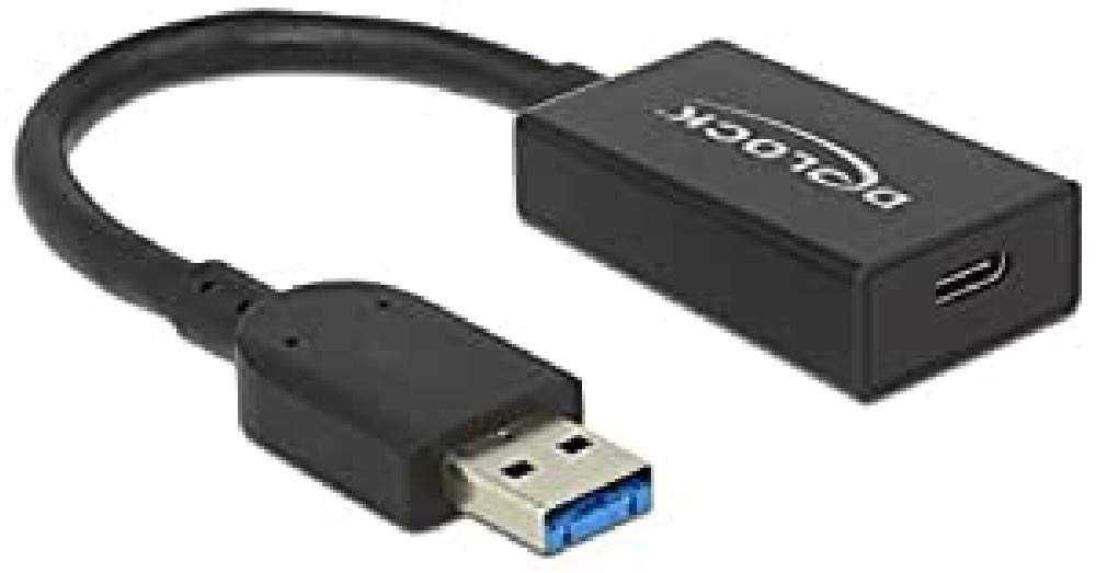 kabel adaptera USB 3.0 A wtyczka do gniazda USB typu C 15 cm czarny