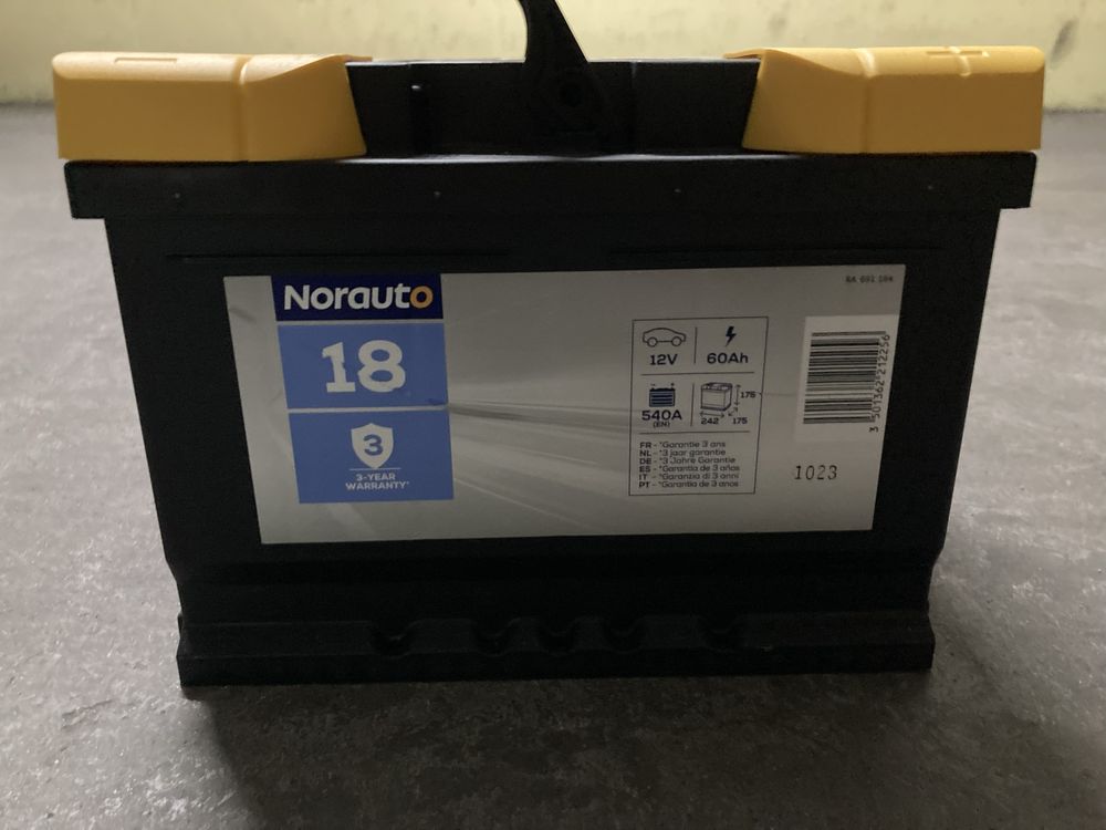 Bateria Norauto 60ah 540a nova