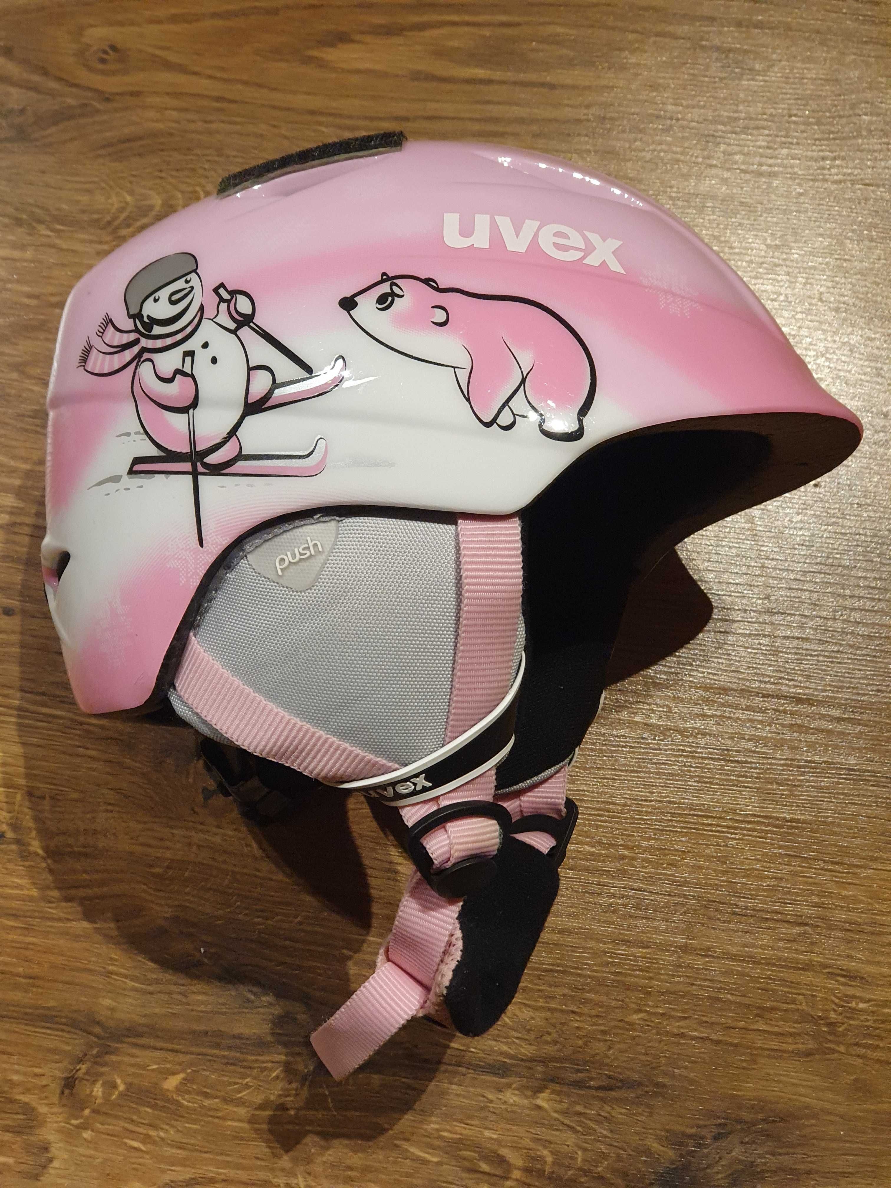 Kask narciarski dziecięcy UVEX 48-52 cm XS + gratisy!