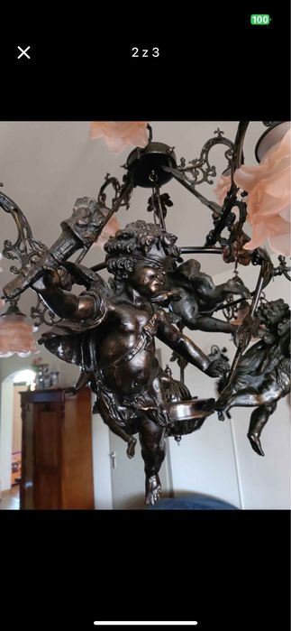 Lampa Rococo style antyk piekna
