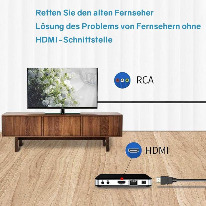 Kabel Hdmi Do 3 X Rca / Rgb / Cinch Adapter Full Hd + Audio