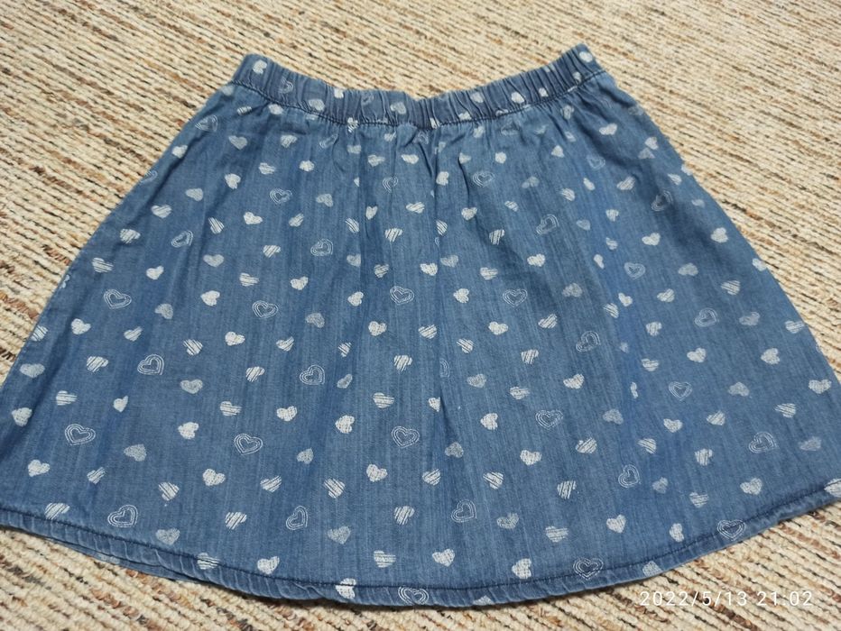 Spódnica na lato jeansowa 110/116 bdb