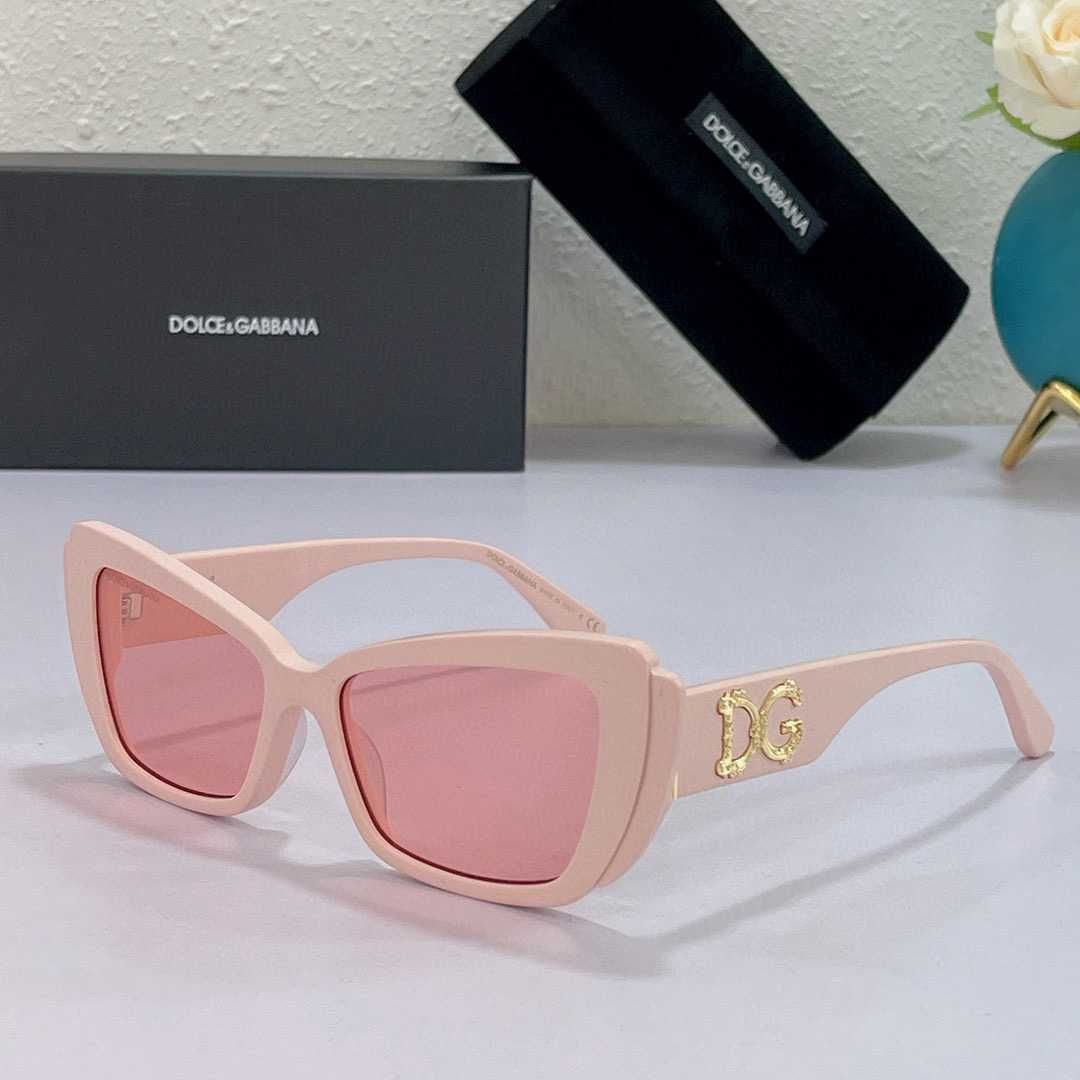 Dolce&Gabbana D&G okulary przeciwsłoneczne różowe miejskie kocie
