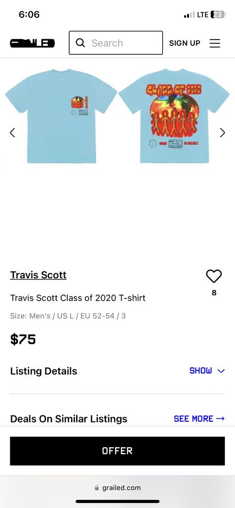 футболка travis scott class of 2020