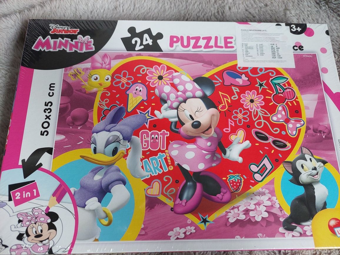 NOWE puzzle Minnie , oryginalnie zapakowane, dwustronne, +3