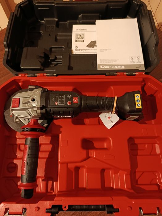 Aku szlifierka kątowa Parkside Performance model F6+ gwarancja
