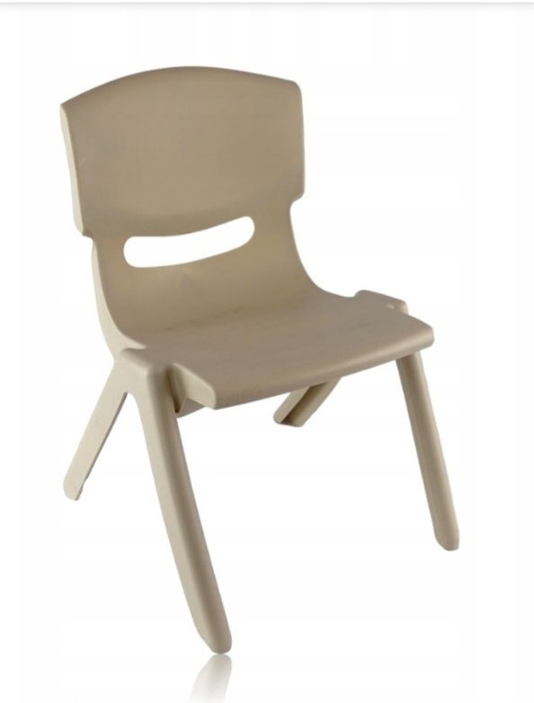 Krzesełko dzieciece Nowe krzesło plastikowe beżowe