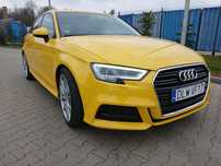 Audi A3 full LED, lifting, s-line, przebieg 96tyś km, felgi 19