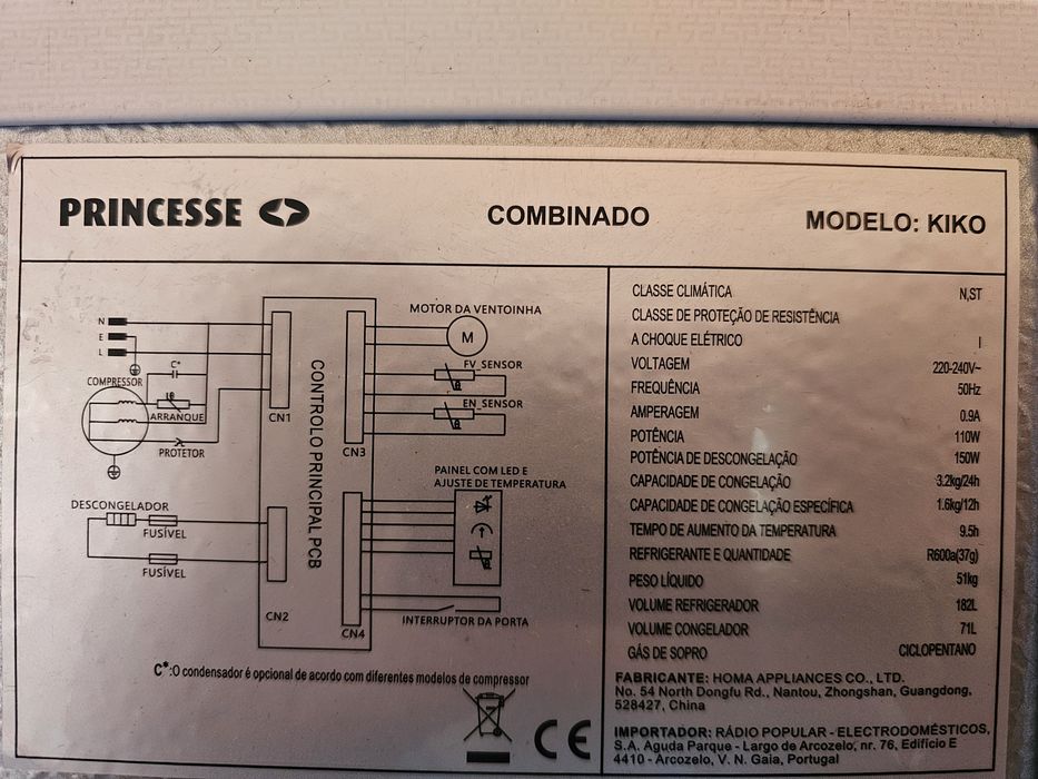 Frigorífico combinado modelo KIKO