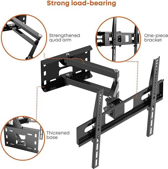 Suporte de parede de TV rotativo inclinável até 35 kg, VESA - NOVO