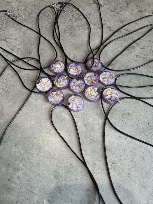 Медальйон знак зодіаку ручної роботи з епоксидної смоли