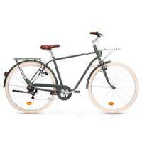 Bicicleta de cidade - Elops 520 Quadro Alto Caqui