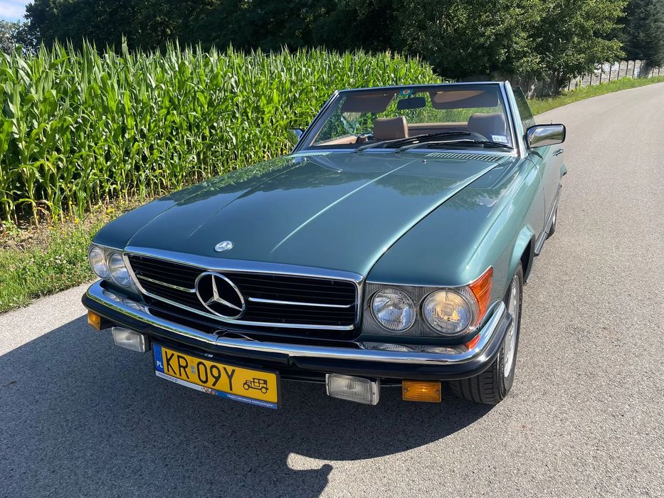 Mercedes-Benz SL MERCEDES R107 380SL, kolor Petrol Green Blue, rej na zabytek