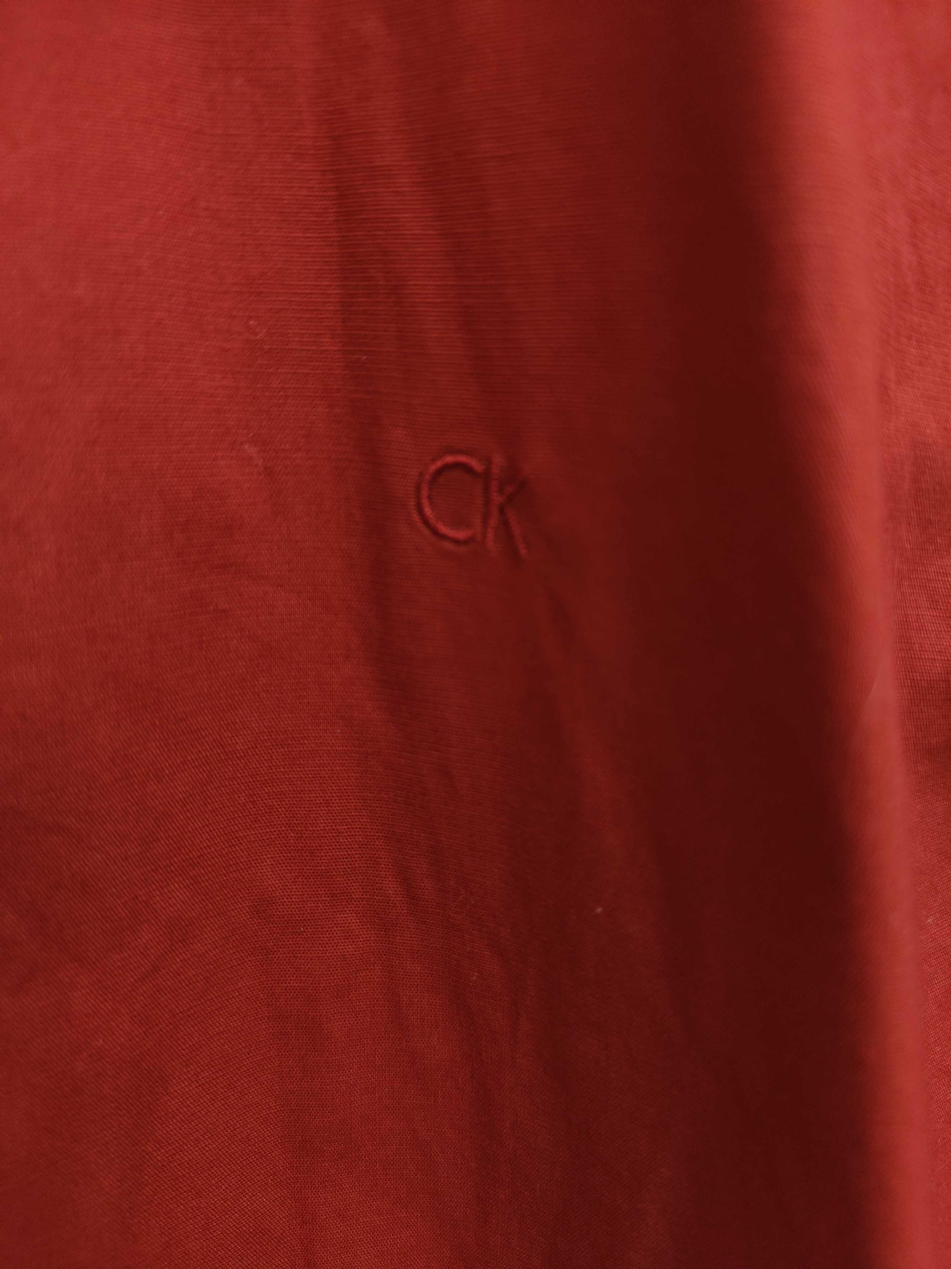 czerwona gładka koszula calvin klein 41