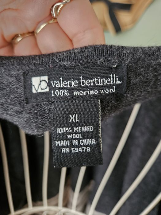 Jesienno zimowy kardigan damski welniany 100% Wełna Merino L/XL