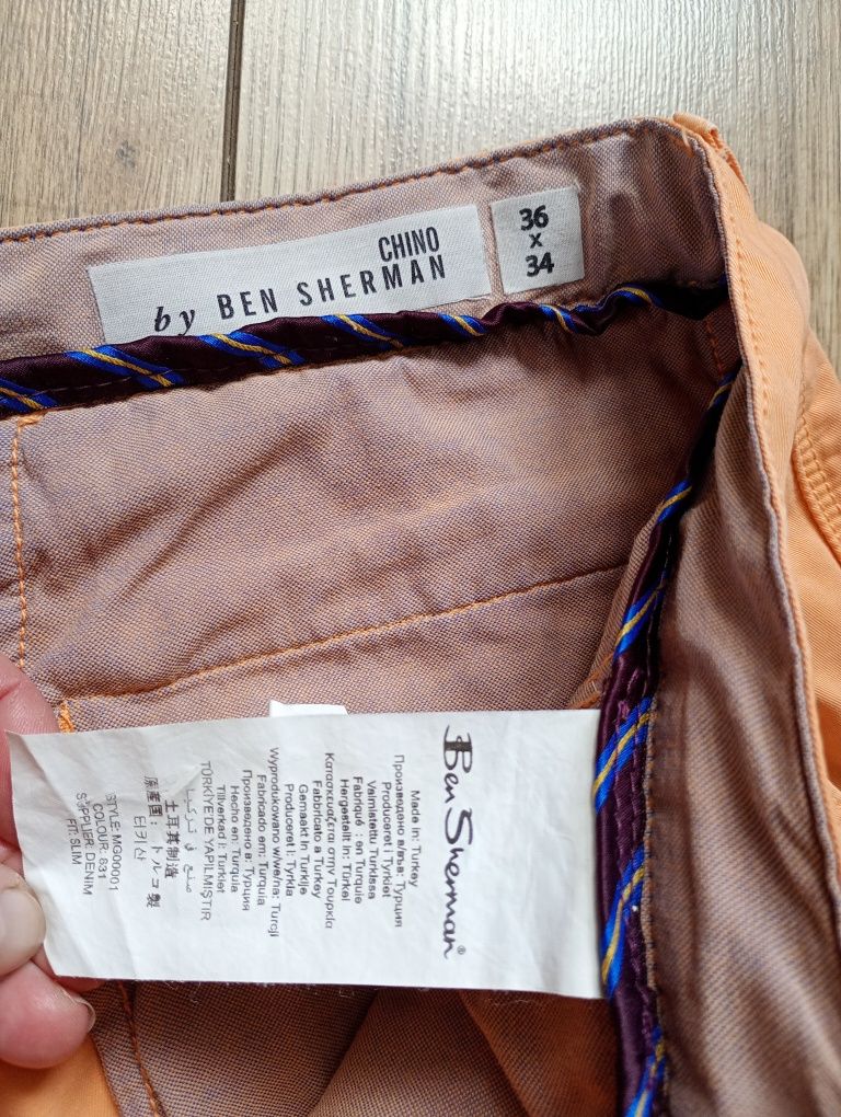Ben Sherman męskie spodnie chinosy 36/34 pas ok 94