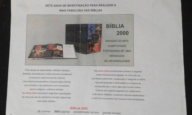 Biblia2000 18 Volumes rara e valiosa autorizada pelos Capuchinhos