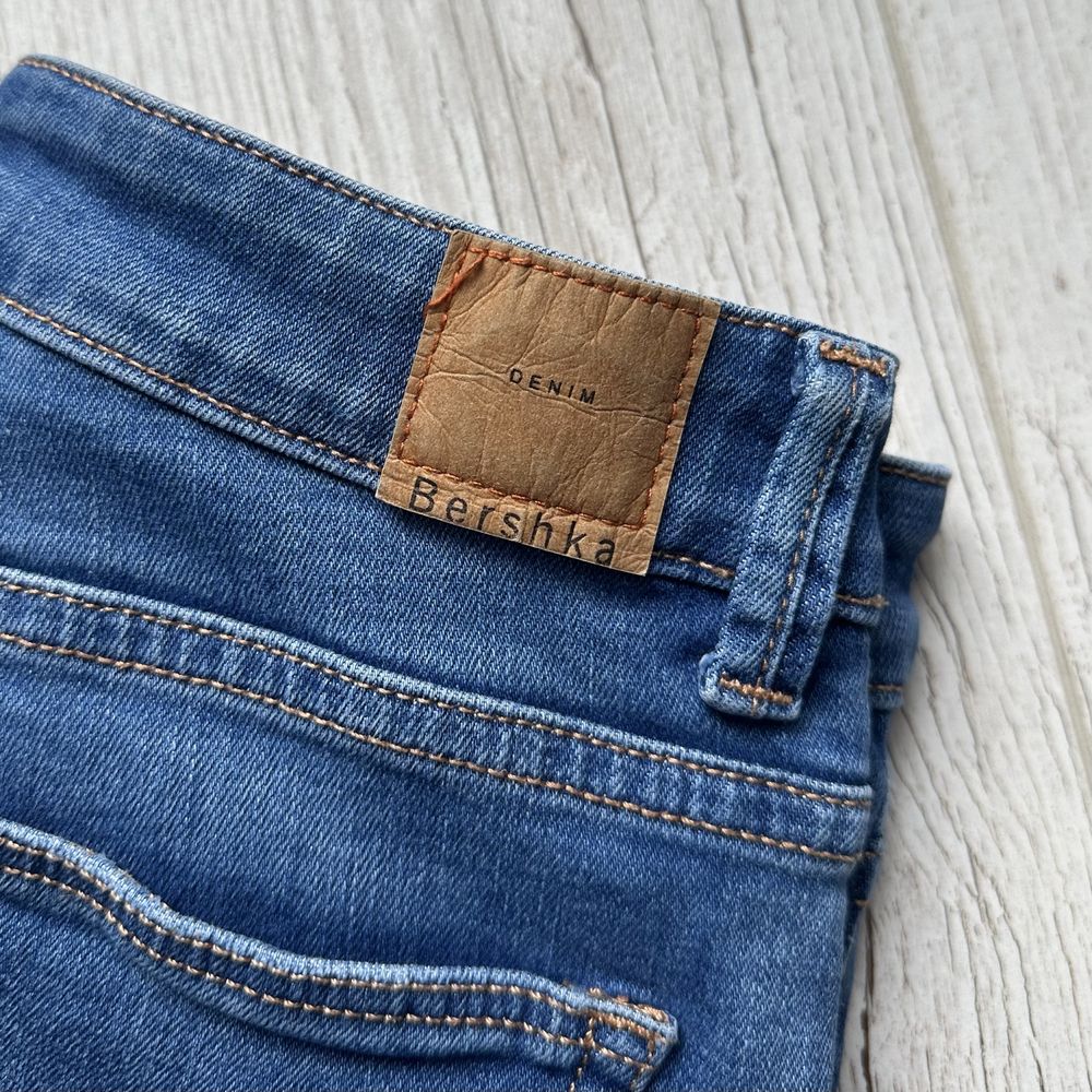 Granatowe spodnie jeansy skinny fit z wysokim stanem dark blue