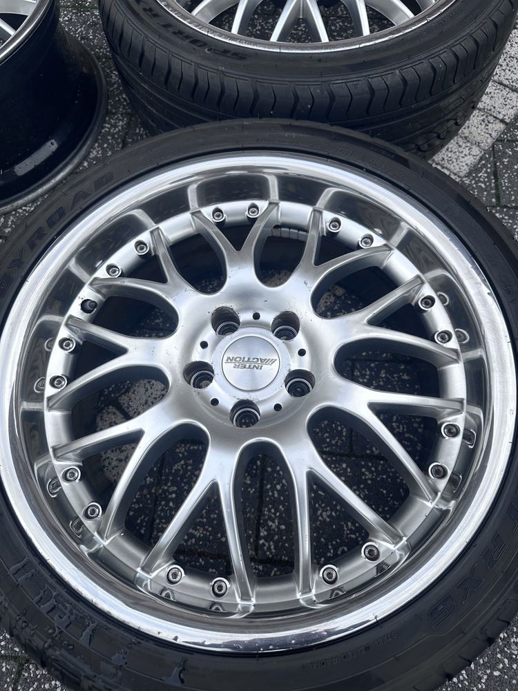 Felgi aluminiowe 18 INTER ACTION 5x112 ET40 8J – 2 opony BDB