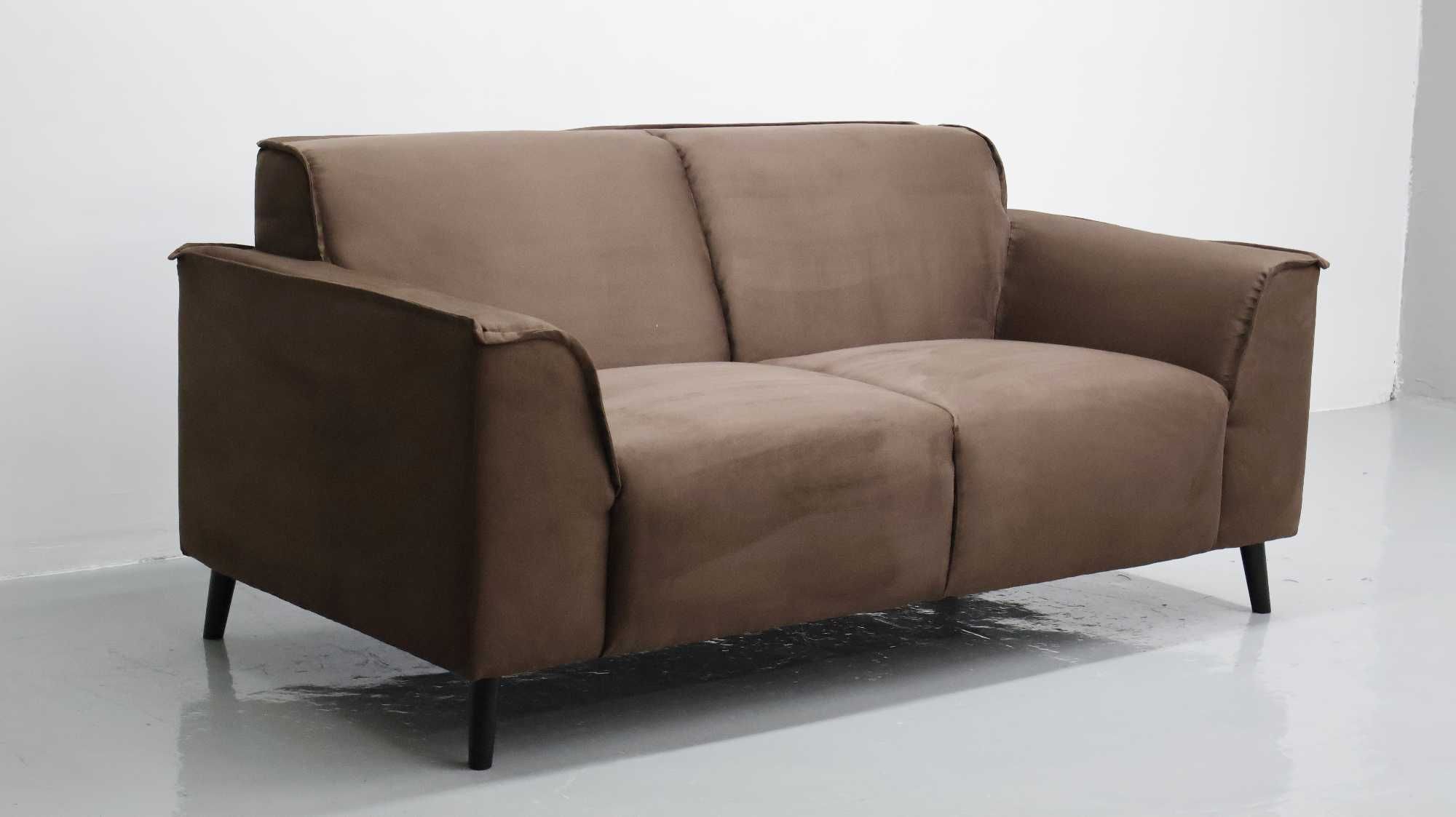 THG design NOWA SOFA 2- osobowa kanapa brązowa tkanina salon poczekal