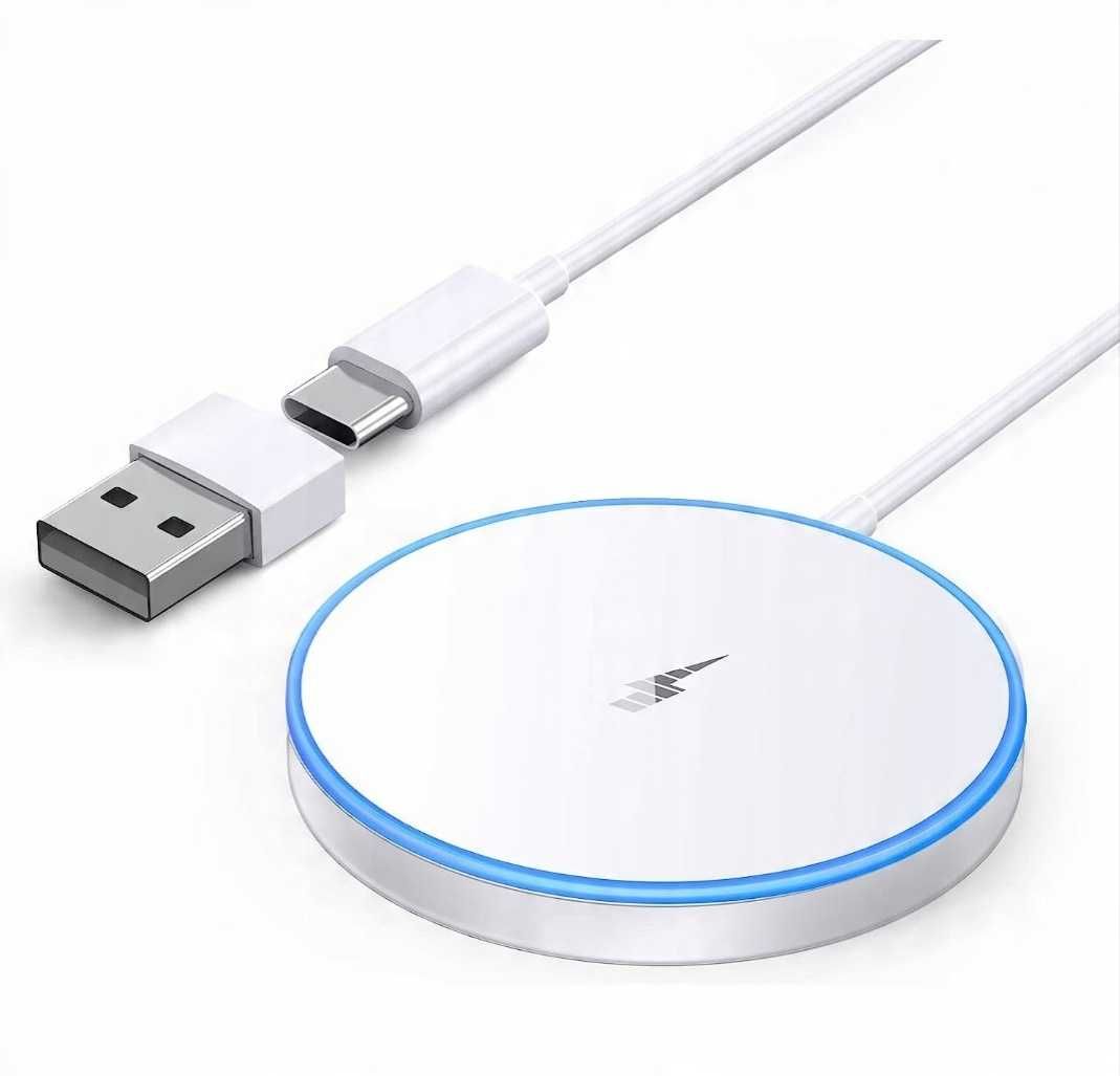 Ładowarka Indukcyjna Z8 15w Usb-C USB-A APPLE MAG-SAFE