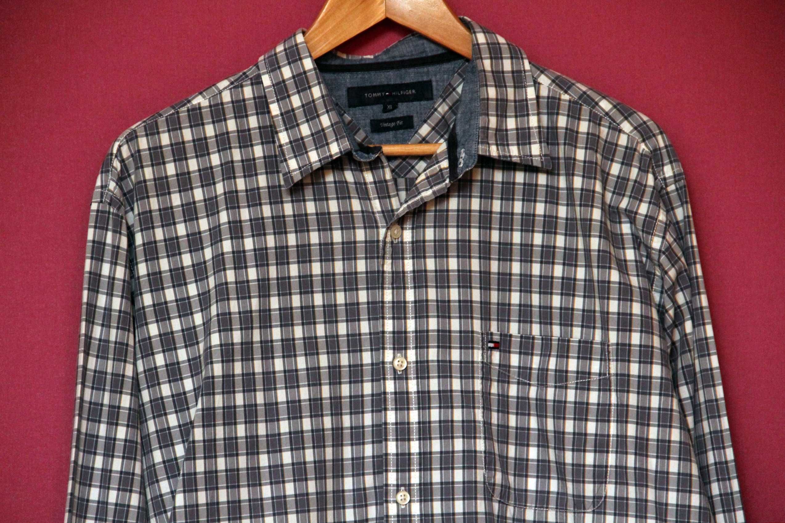 Tommy Hilfiger XL vintage fit рубашка из хлопка
