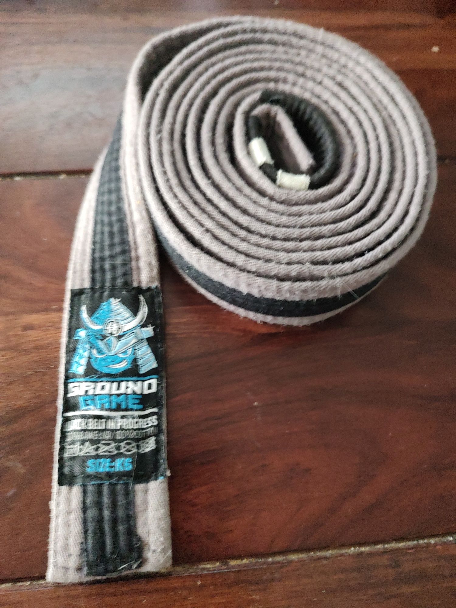 Pas jiu-jitsu szaro czarny