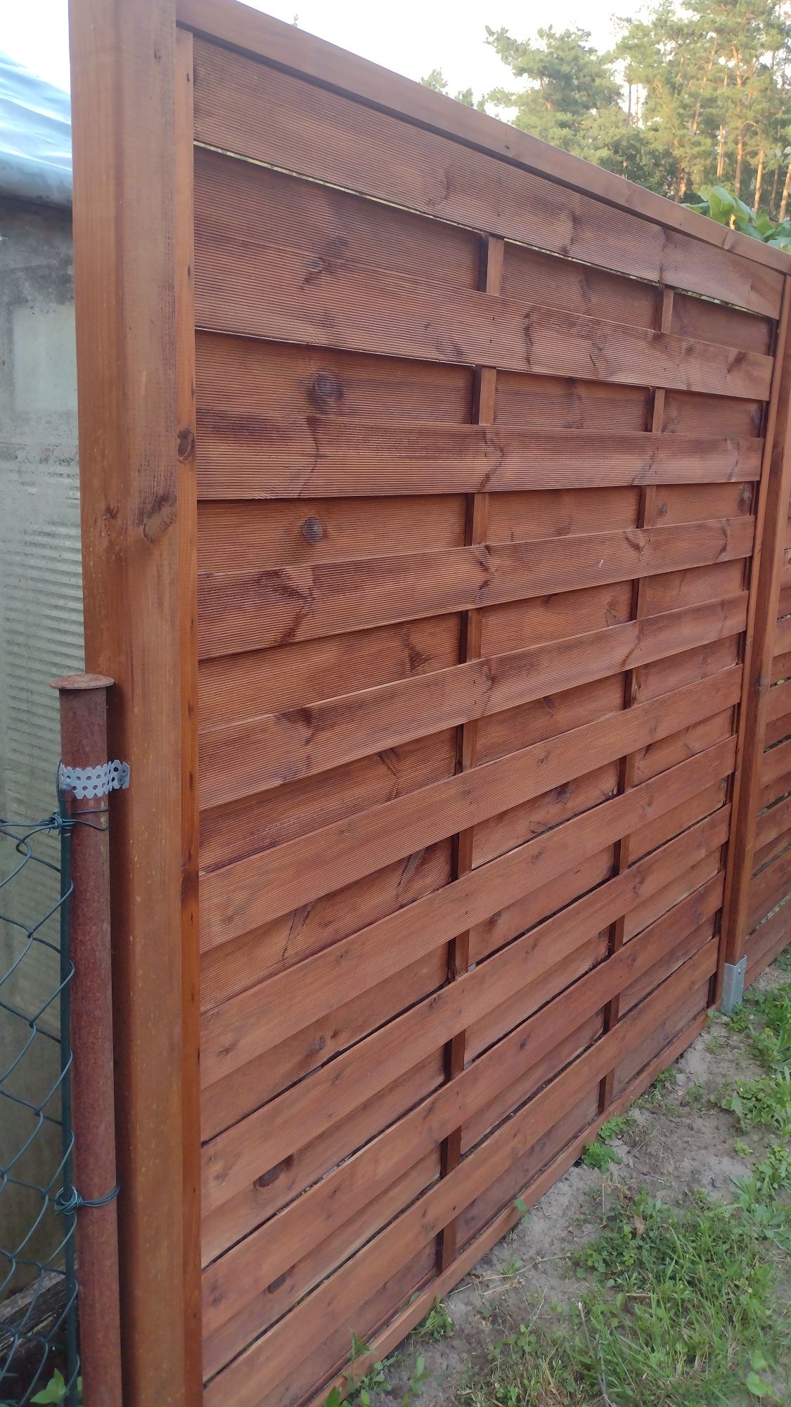Panel ogrodzeniowy drewniany
