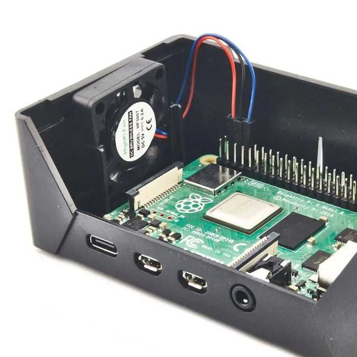 Obudowa HighPi Pro Raspberry Pi 4B dla IQAudio DAC+ plus wentylator 5V
