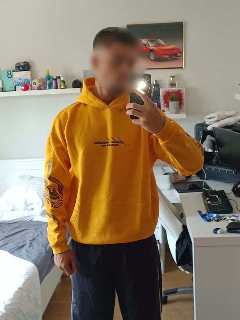 Hoodie Amarelo com Serpente