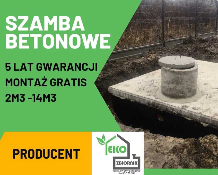 Szambo Betonowe 10m3 Zbiorniki 2m3-14m3 na Deszczówkę Szamba, Zbiornik