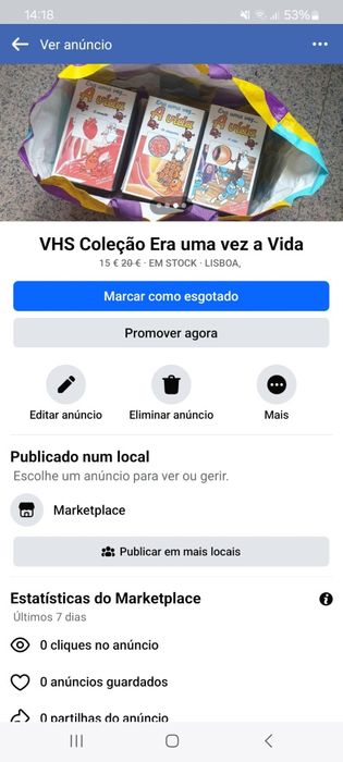 Coleção Antiga em VHS Era uma Vez