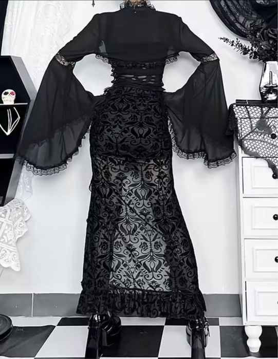 Спідниця mulllet skirt goth гранж dark academia