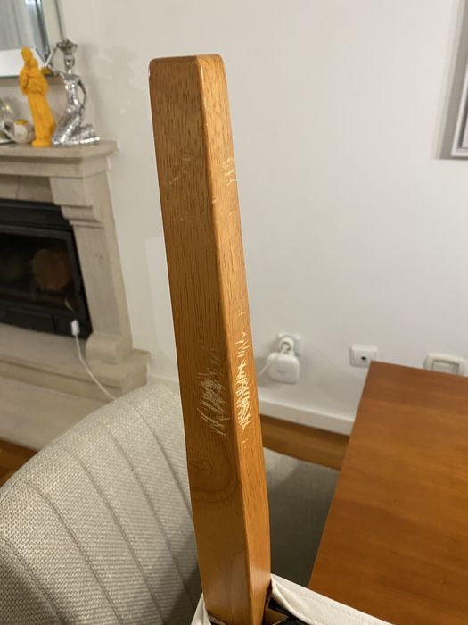 6 cadeiras de mesa de jantar com capas novas