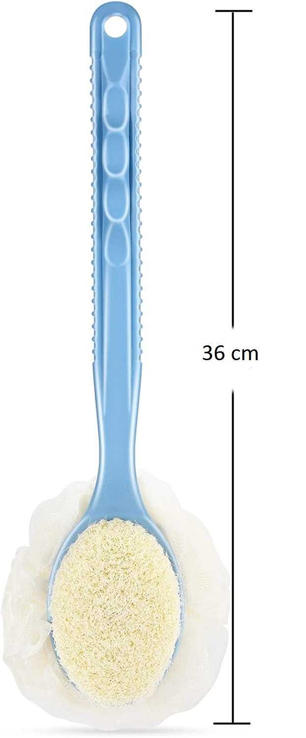 szczotka do ciała i mycia pleców z włosiem i gąbką