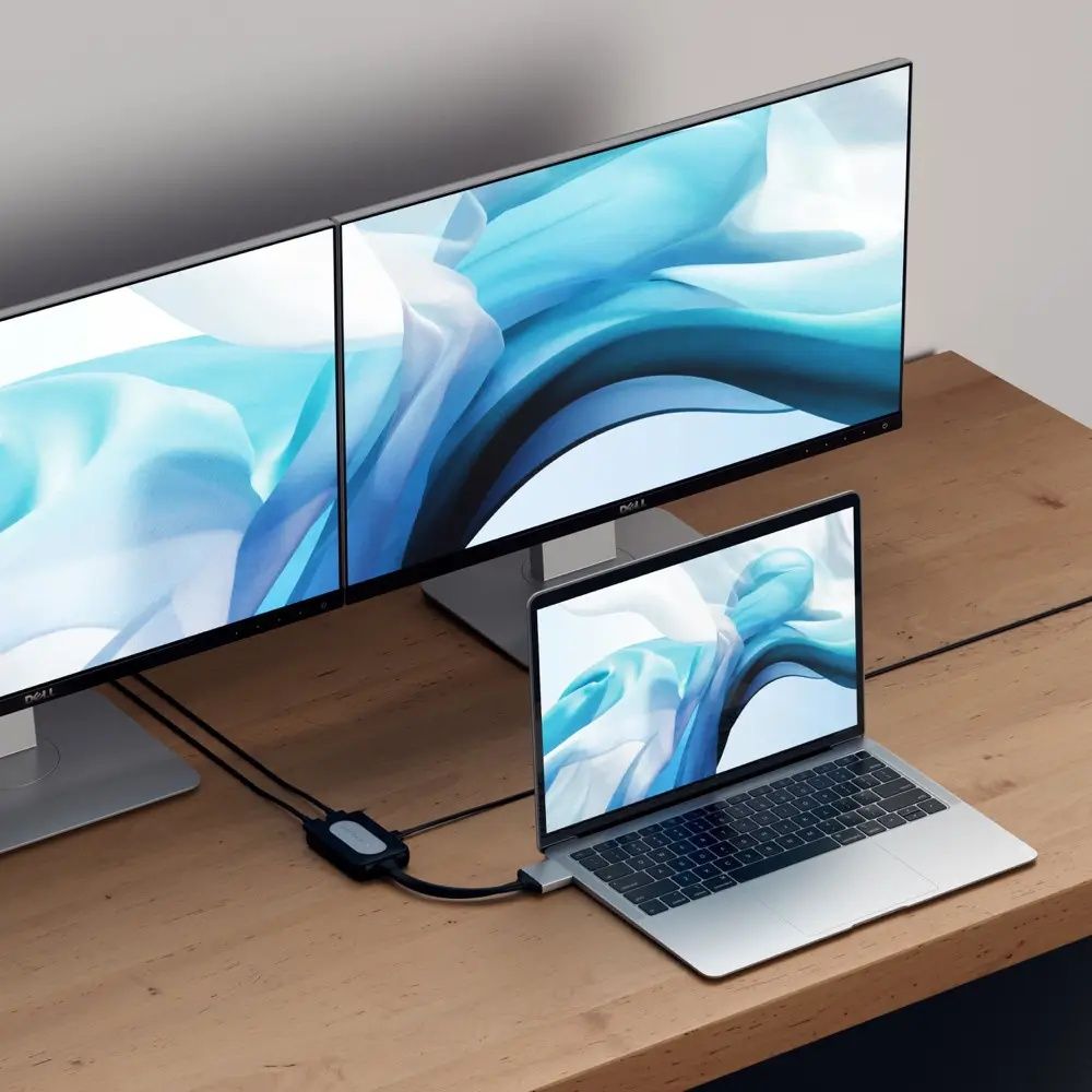 Хаб-адаптер Satechi Type-C Dual HDMI для MacBook Adapter